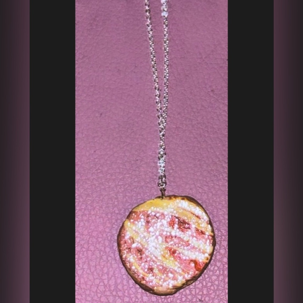 Marble clay necklace